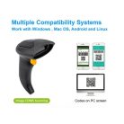 Equip Asztali Vonalkód olvasó - 351029 (2D, állványal, vezeték nélküli: 2,4 Ghz+Bluetooth, fekete)