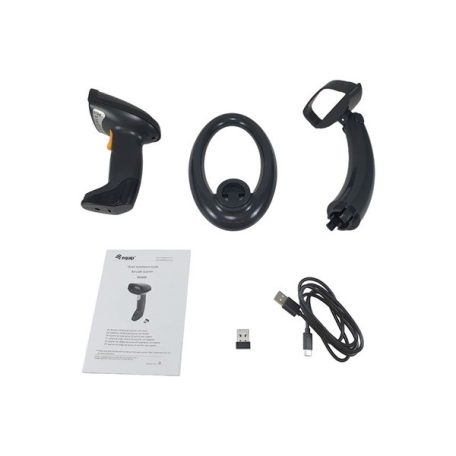 Equip Asztali Vonalkód olvasó - 351029 (2D, állványal, vezeték nélküli: 2,4 Ghz+Bluetooth, fekete)
