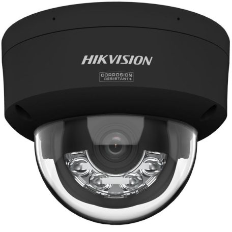 Hikvision DS-2CD2167G3-LIS2UY-B (2.8mm) 6 MP WDR fix ColorVu IP dómkamera, IR/láthatófény, hang I/O, riasztás I/O, mikrofon, NEMA 4X, fekete