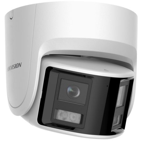 Hikvision DS-2CD2346G2P-ISU/SL(2.8mm)(C) 4 MP fix AcuSense IP panoráma turret kamera, beépített mikrofon, fény-/hangriasztás, riasztás I/O