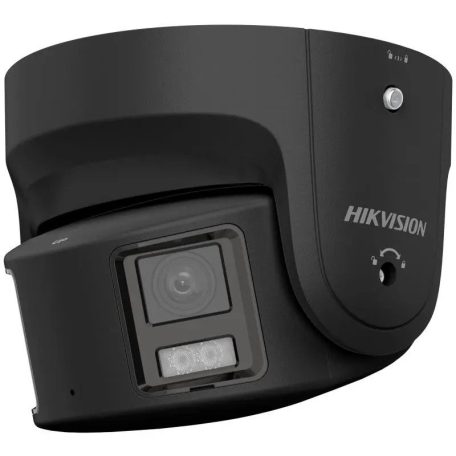 Hikvision DS-2CD2387G2P-LSU/SL-B(4mm)(C) 8 MP fix ColorVu AcuSense IP panoráma turret kamera, láthatófény, fény- és hangriasztás, fekete