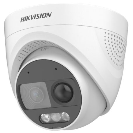 Hikvision DS-2CE72DF3T-PIRXOS (3.6mm) 2 MP ColorVu THD WDR fix turret kamera, villogó fény és hang riasztás, mikrofon, PIR