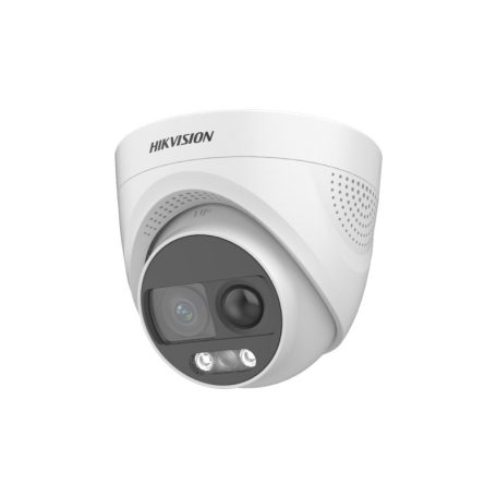 Hikvision DS-2CE72KF3T-PIRXO (2.8mm) 5 MP ColorVu THD WDR fix turret kamera, villogó fény és hang riasztás, PIR