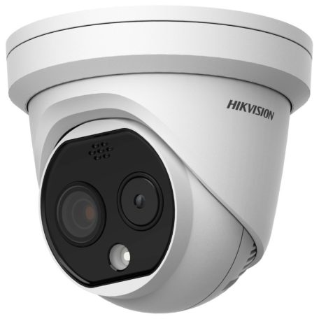 Hikvision DS-2TD1228-2/QA IP hő- (256x192) 90°x65,4° és láthatófény (4 MP) kamera, -20°C-150°C, villogófény-/hangriasztás