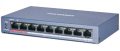   Hikvision DS-3E0109P-E/M (B) 9 portos PoE switch (60 W), 8 PoE + 1 uplink port, nem menedzselhető