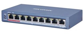 Hikvision DS-3E0109P-E (C) 9 portos PoE switch (115 W), 8 PoE + 1 uplink port, nem menedzselhető