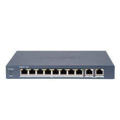   Hikvision DS-3E0310P-E/M (B) 10 portos PoE switch (80 W), 8 PoE+ / 2 uplink port, nem menedzselhető