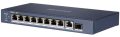   Hikvision DS-3E0510HP-E 10 portos Gbit PoE switch (110 W), 6 PoE+ / 2 HiPoE / 1 RJ45 + 1 SFP uplink port