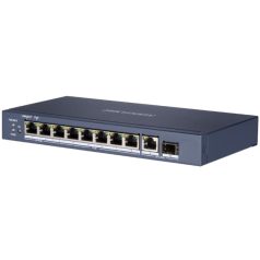   Hikvision DS-3E0510HP-E 10 portos Gbit PoE switch (110 W), 6 PoE+ / 2 HiPoE / 1 RJ45 + 1 SFP uplink port