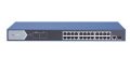   Hikvision DS-3E0526P-E 26 portos Gbit PoE switch (370 W), 24 PoE + 1 RJ45 + 1 SFP uplink port, nem menedzselhető
