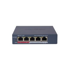   Hikvision DS-3E1105P-EI/M(V2) 5 portos PoE switch (45 W), 4 PoE + 1 uplink port, menedzselhető