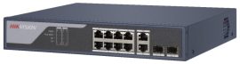Hikvision DS-3E1310P-SI(V2) 10 portos PoE switch (125 W), 8 PoE + 2 kombinált uplink port, smart menedzselhető