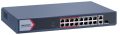   Hikvision DS-3E1318P-EI/M 18 portos PoE switch (130 W), 16 PoE + 1 kombinált uplink port + 1 uplink port, menedzselhető