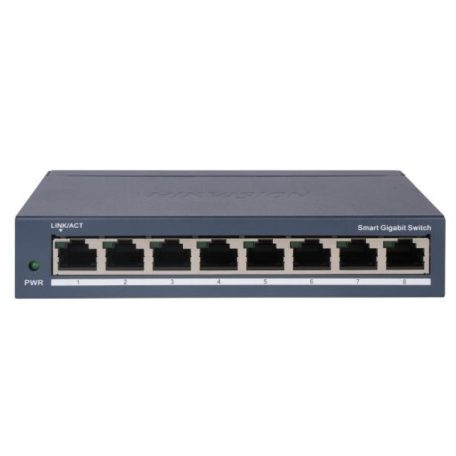 Hikvision DS-3E1508-EI(V2) 8 portos gigabit switch, smart menedzselhető