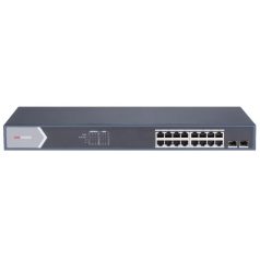   Hikvision DS-3E1518P-SI 18 portos Gbit PoE switch (225 W), 16 PoE + 2 SFP uplink port, smart menedzselhető