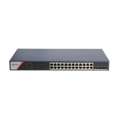   Hikvision DS-3E1528-SI-24T4F 28 portos Gbit switch, 24 RJ45 + 4 SFP uplink port, smart menedzselhető