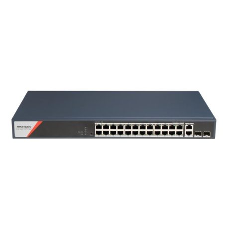 Hikvision DS-3E1528HP-SI-24P2T2F 28 portos Gbit PoE switch (370 W), 20 PoE+4 HiPoE+2 SFP uplink port+2 RJ45 Uplink port,menedzselhető