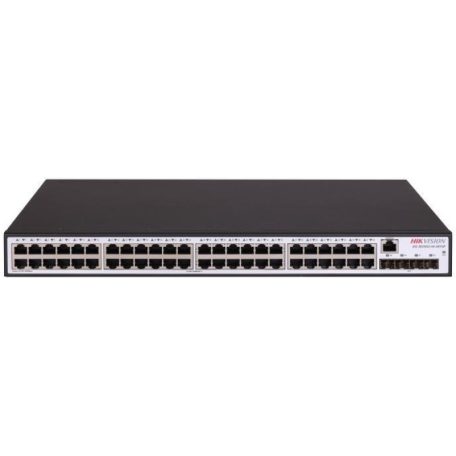 Hikvision DS-3E2552-HI-48T4F 52 portos switch, L2, 48 1000M RJ45 + 4 1000M SFP, menedzselhető