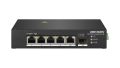   Hikvision DS-3T0306HP 6 portos ipari PoE switch (30 W), 4 PoE / 1 HiPoe / 1 RJ45 + 1 SFP uplink port, nem menedzselhető