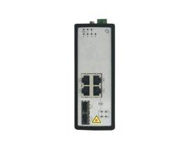 Hikvision DS-3T0506P 6 portos ipari Gbit PoE switch (120 W), 4 PoE+/ 2 SFP uplink, menedzselhető