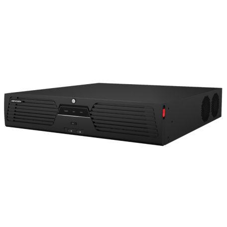 Hikvision DS-9632NI-M8/R 32 csatornás NVR, 320/400 Mbps be-/kimeneti sávszélesség, riasztás I/O, eSata, redundáns táp