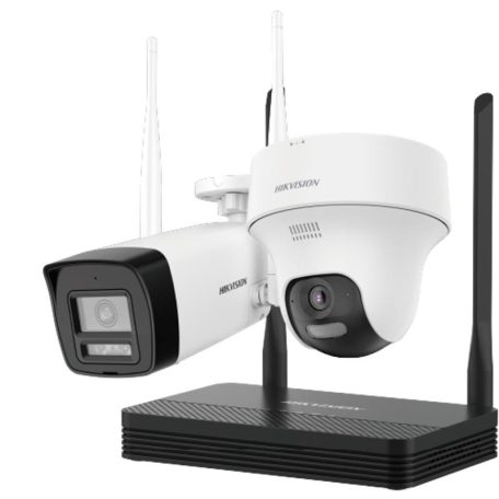 Hikvision DS-J142I/NKS422W02H IP kamerarendszer szett, 4 csatornás NVS+DS-2CV1023G2-LIDWF(2.8mm)(B)+DS-2CV1F23G2-LIDWF(2.8mm)(B)