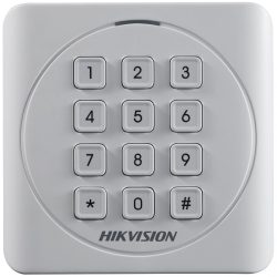 Hikvision DS-K1801MK Kártyaolvasó 13,56 MHz, Wiegand kimenet, kültéri, billentyűzettel