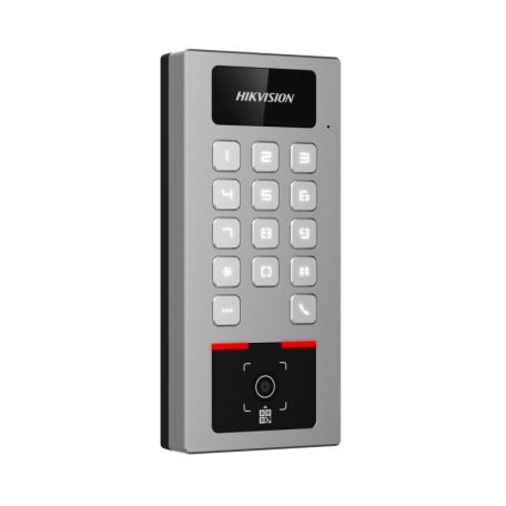 Hikvision DS-K1T502DBWX-QRE1 Beléptető vezérlő terminál, Mifare, DESfire hitelesítés, QR kód olvasó, IP65, IK09, WiFi