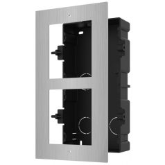   Hikvision DS-KD-ACF2/S Társasházi IP video-kaputelefon szerelőkeret süllyesztéshez, kétmodulos verzió, rozsdamentes acél