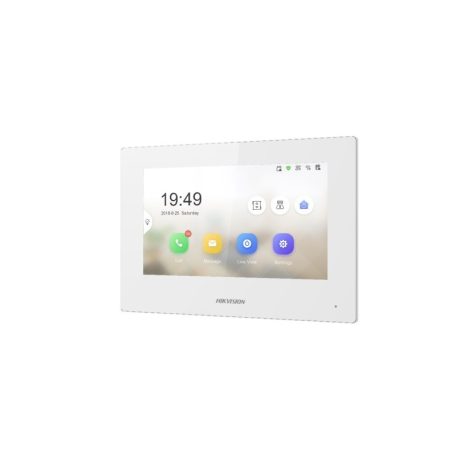 Hikvision DS-KH6320-LE1/White (B) IP video-kaputelefon beltéri egység, 7 TFT LCD érintő kijelző, 1024x600 felbontás, fehér