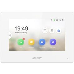   Hikvision DS-KH6320-WTE1(B)/White IP video-kaputelefon beltéri egység, 7 LCD kijelző, 1024x600 felbontás, WiFi, fehér