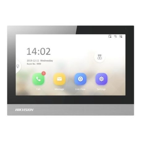 Hikvision DS-KH8380-WTE1 IP video-kaputelefon beltéri egység, 7 LCD kijelző, 1024x600 felbontás, WiFi, PoE