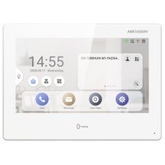   Hikvision DS-KH9310-WTE1(B) Android IP video-kaputelefon beltéri egység, 7 LCD kijelző, 1024x600 felbontás, WiFi, 12VDC/PoE