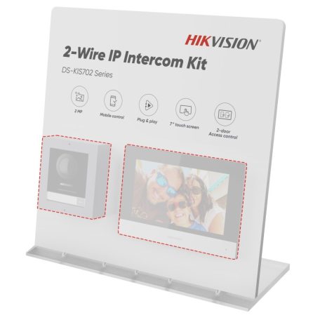 Hikvision DS-KIS702Y-D Bemutató fal DS-KIS702Y kétvezetékes IP video-kaputelefon szetthez