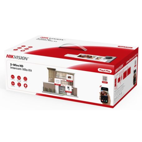 Hikvision DS-KIS705EY/2Monitors Kétvezetékes HD video-kaputelefon szett, kültéri, 2db fehér beltéri, disztributor