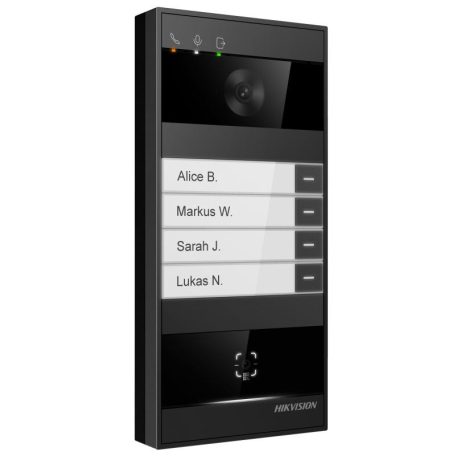 Hikvision DS-KV8114-NWQE1 IP video-kaputelefon kültéri egység, WiFi, arcfelismerés, Mifare kártyaolvasó, Bluetooth, QR kód olv