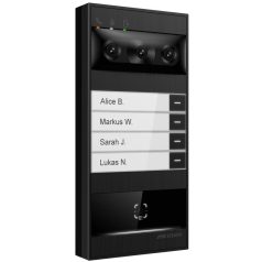   Hikvision DS-KV8114T-NWQE1 IP video-kaputelefon kültéri egység, WiFi, arcfelismerés, Mifare, DesFire, Bluetooth, QR kód olv