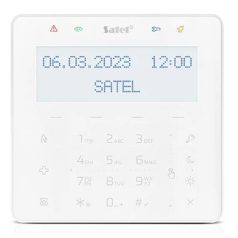   Satel INT-KSG2R-W Érintőgombos kezelő, fehér háttérfény és kijelző, kártyaolvasó, fehér
