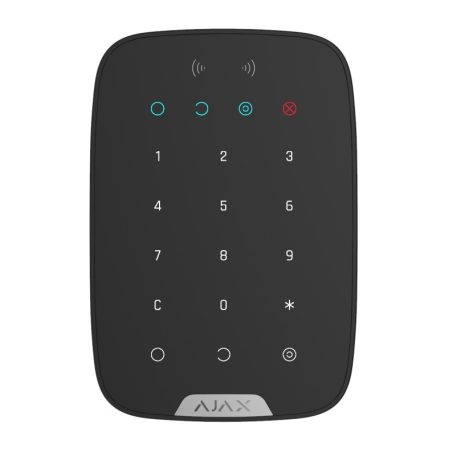 Ajax KEYPAD-PLUS-BLACK Keypad Plus kezelő kártyaolvasóval, fekete