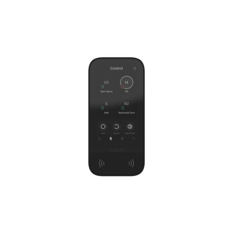 Ajax KEYPAD-TOUCHSCREEN-BLACK Keypad TouchScreen 5 érintőképernyős kezelő, kártyaolvasóval, fekete