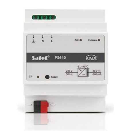 Satel KNX-PS 640 Tápegység KNX automatizálási rendszerhez, 28-30 VDC kimenet