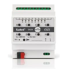   Satel KNX-SA 24 Univerzális kapcsoló KNX automatizálási rendszerhez, 8 relé kimenet