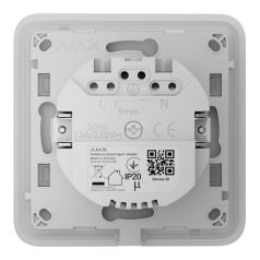   Ajax OUTLETCORE-SMART OutletCore Smart vezeték nélkül vezérelhető intelligens fali aljzat fogyasztás-figyelővel