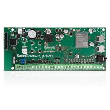 Satel PERFECTA 64 M SET-A Riasztóközpont alaplap, 8-64 zóna, beépített GSM/GPRS kommunikátor, ANT-LTE-I + OPU-4P