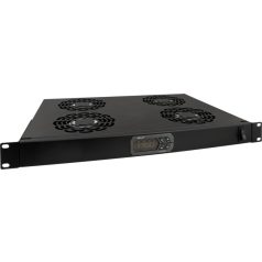  Pulsar RAWP-1R 19 ventilátor panel beépített termosztáttal, 1U, 4 ventilátor