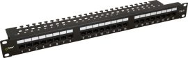 Pulsar RP-U24V6 19 patch panel, 24 port, árnyékolatlan, cat6, tehermentesítővel