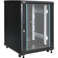   Pulsar RS1566 19 15U 600x600 álló rack szekrény, lapraszerelt, fekete