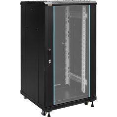   Pulsar RS2266 19 22U 600x600 álló rack szekrény, lapraszerelt, fekete