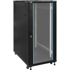   Pulsar RS2761 19 27U 600x1000 álló rack szekrény, lapraszerelt, fekete