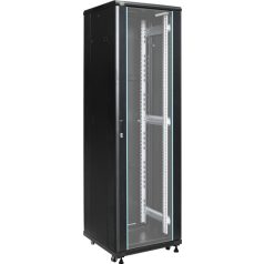   Pulsar RS4266 19 42U 600x600 álló rack szekrény, lapraszerelt, fekete